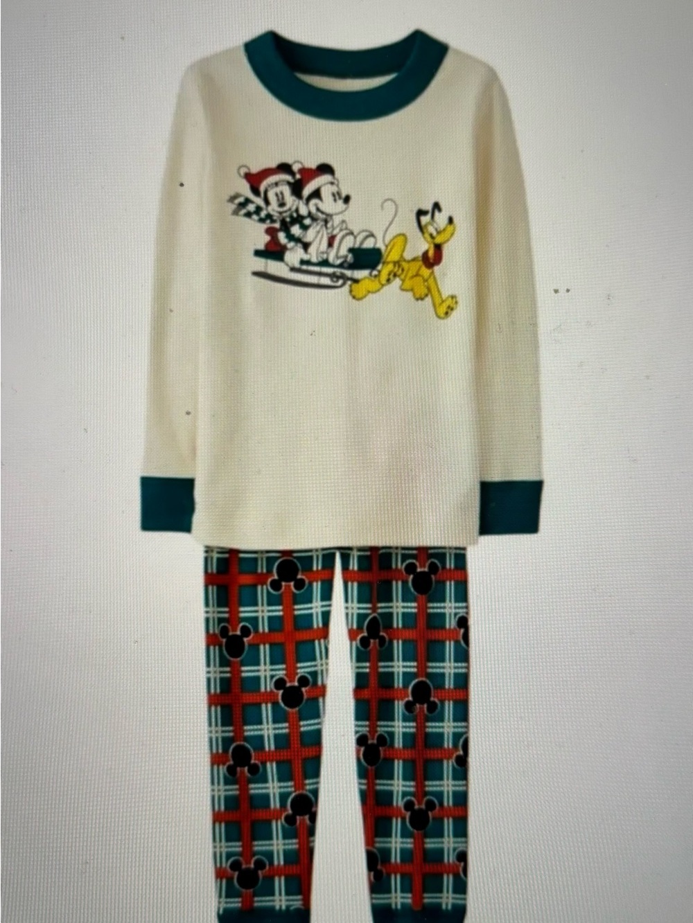 Hanna Andersson Mickey Mouse & Pluto Holiday Pajama Set NWT